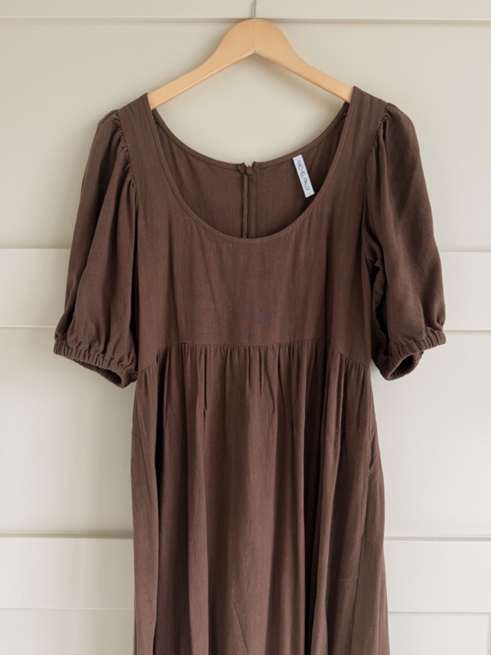 Rachel Pally Linen Soleil Dress Chocolate - M